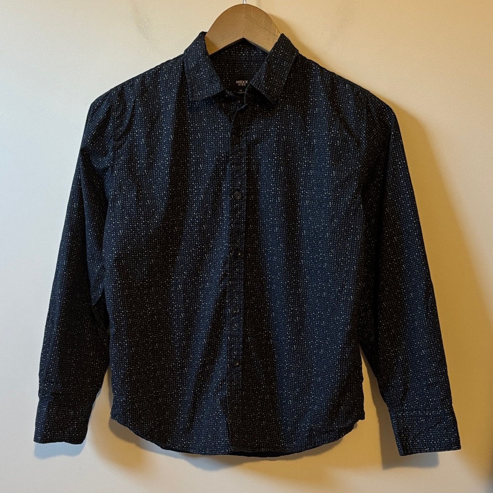 Mexx Kids Black Patterned Button Down Cotton Shirt
